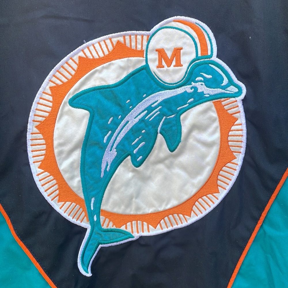 VINTAGE 1994 Miami Dolphins NFL Pro Player by Daniel Young Men's Jacket - Size L - Picture 14 of 15